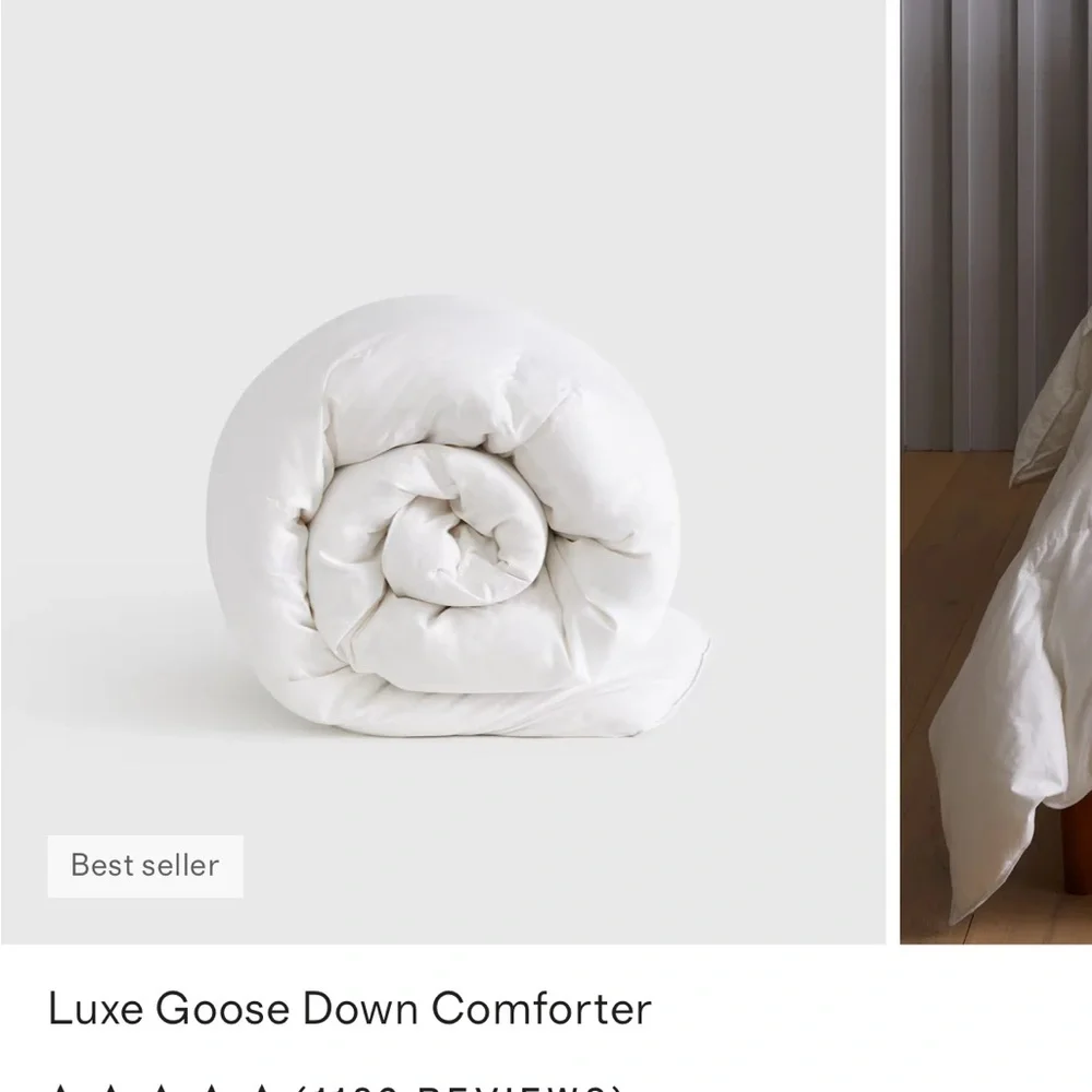 Luxe Goose Down Comforter - White king/cal king